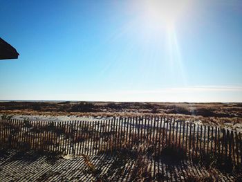 Scenic view of landscape against clear sky