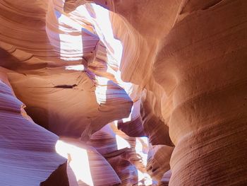 Low angle view of rock formations