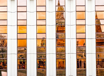 Close-up of windows of building