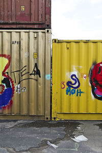 Graffiti on closed door