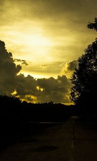 Scenic view of landscape at sunset