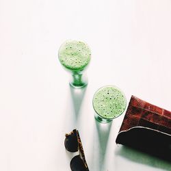 Close-up of food over white background