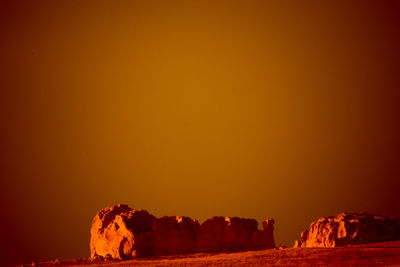 View of landscape at sunset