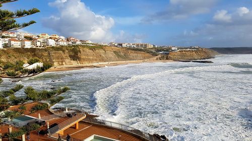 Panoramic view of sea against sky