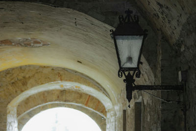 Low angle view of illuminated archway