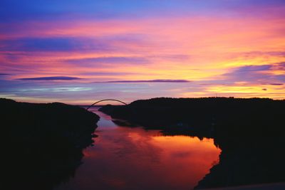 Scenic view of dramatic sky during sunset