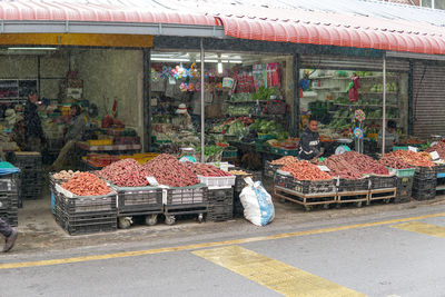 Various fruits for sale in market