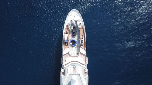 Low angle view of sailboat against sky