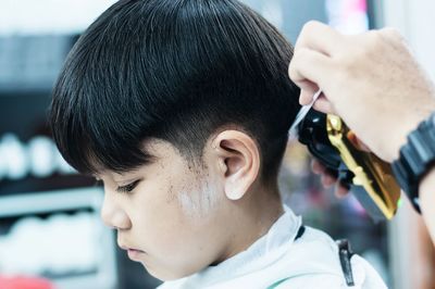 Close-up portrait of boy