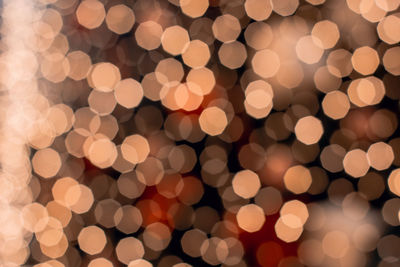 Defocused image of illuminated christmas lights