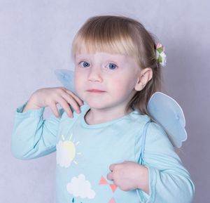 Close-up portrait of cute girl