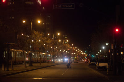 City street at night