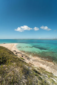 View looking over gibbs cay beach 