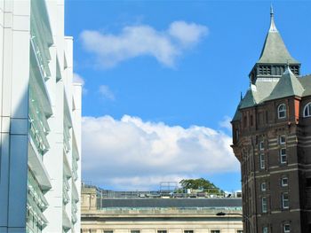 Low angle view of buildings against sky