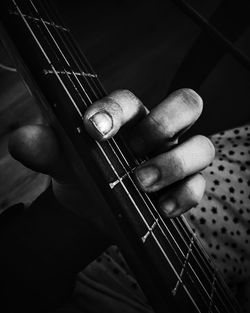 Cropped of man playing guitar