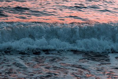 Waves rushing towards shore