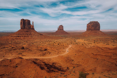 Scenic view of desert against sky