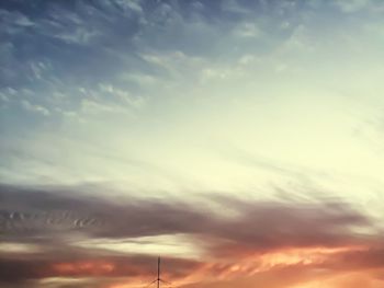 Low angle view of sky at sunset