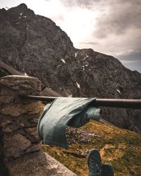 Scenic view of rock formations against sky