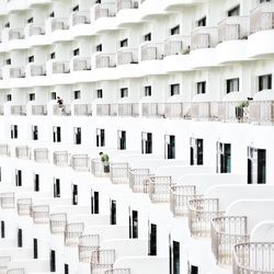 Full frame shot of balconies of shangri-la rasa sentosa resort and spa