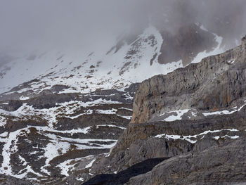 Views of parts of the ordesa valley from the viewpoints, aragonese pyrenees, spain