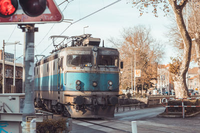 Train on railroad track