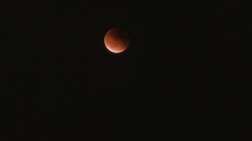 Low angle view of moon in sky