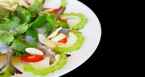 High angle view of salad in plate