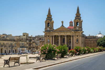 View of cathedral against clear sky