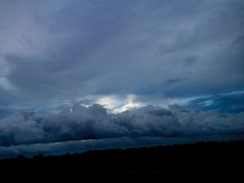 Scenic view of landscape against cloudy sky