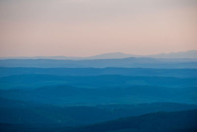 Scenic view of landscape against sky during sunset