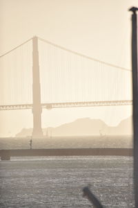 View of calm sea against clear sky