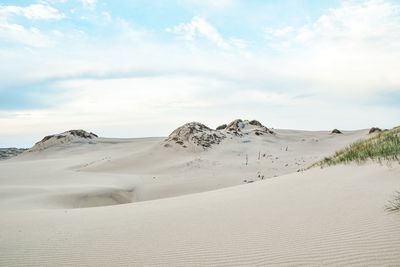 Scenic view of desert against sky