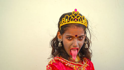 Diwali look photo-shoot based on durga puja festival with ethnic look