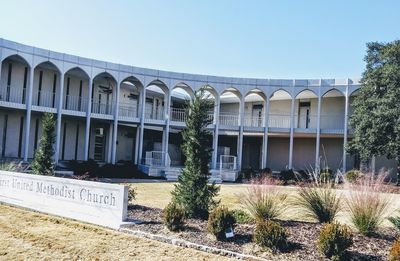 Exterior of building against clear sky