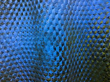 Full frame shot of blue patterned material