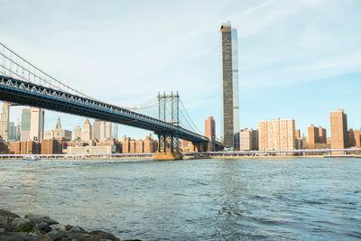 View of suspension bridge