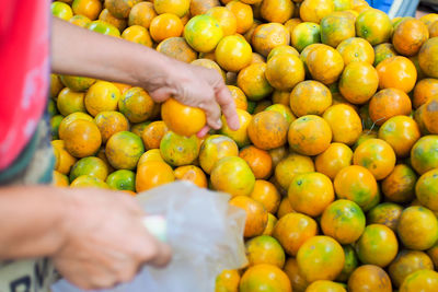 Full frame shot of apples in market