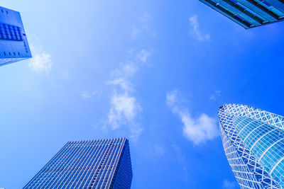 Low angle view of modern building against sky