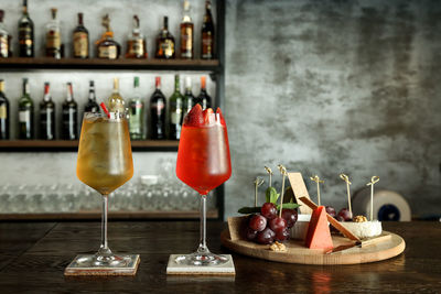 Close-up of drink on table