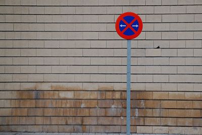 Traffic sign in the street