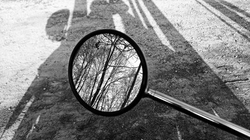 Close-up of magnifying glass