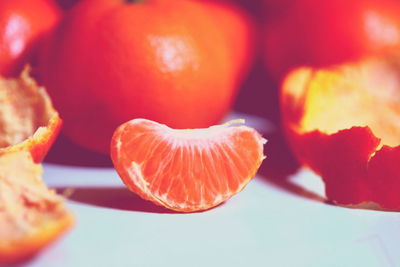 Orange fruits on table