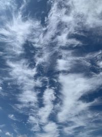 Low angle view of clouds in sky