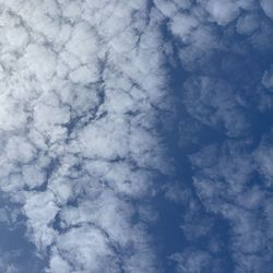Low angle view of clouds in sky