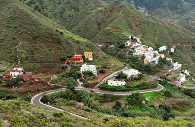 High angle view of houses