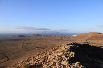 Scenic view of desert against sky