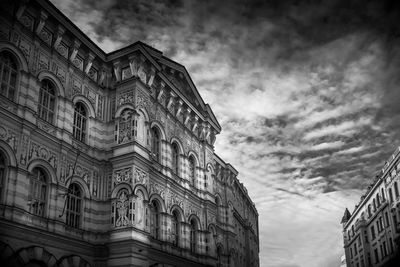 Low angle view of historical building against sky