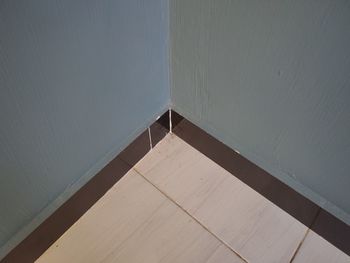 High angle view of wooden door