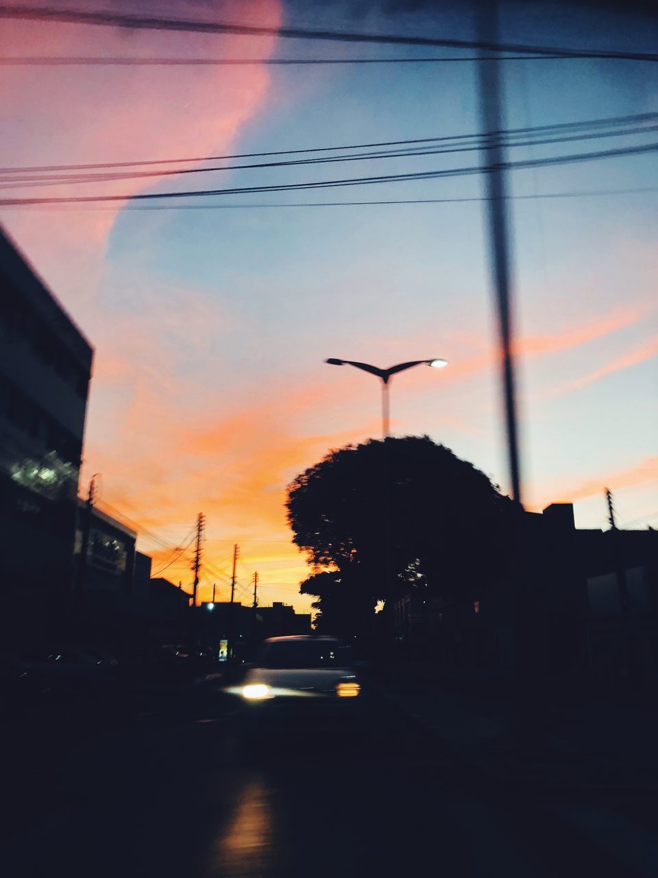 TRAFFIC ON ROAD AT DUSK